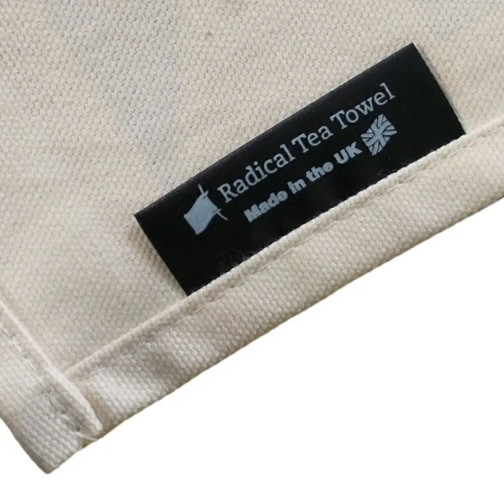 Radical Tea Towel Help Spain Never Used All Cotton Colorful United Kingdom.  Con